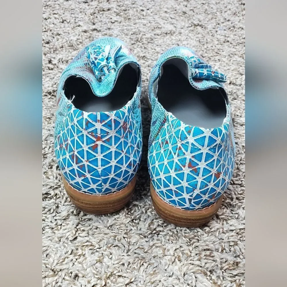 L'ARISTE Leather Aqua Blue Spring Step Paradise Loafers